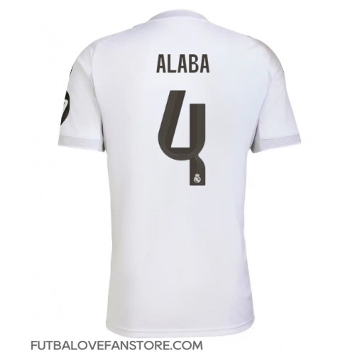 Real Madrid David Alaba #4 Domáci futbalový dres 2025-26 Krátky Rukáv Real Madrid David Alaba #4 Domáci futbalový dres 2025-26 Krátky Rukáv